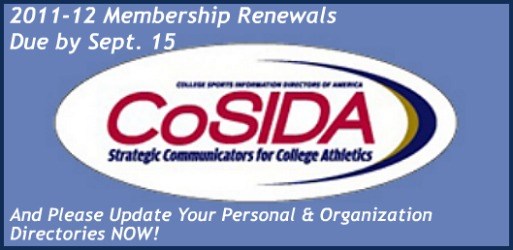 FINAL DAYS! September 15 is dealine for 2011-12 membership renewals & online directory updates